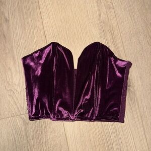 Victoria's Secret Purple Velvet Crop Top